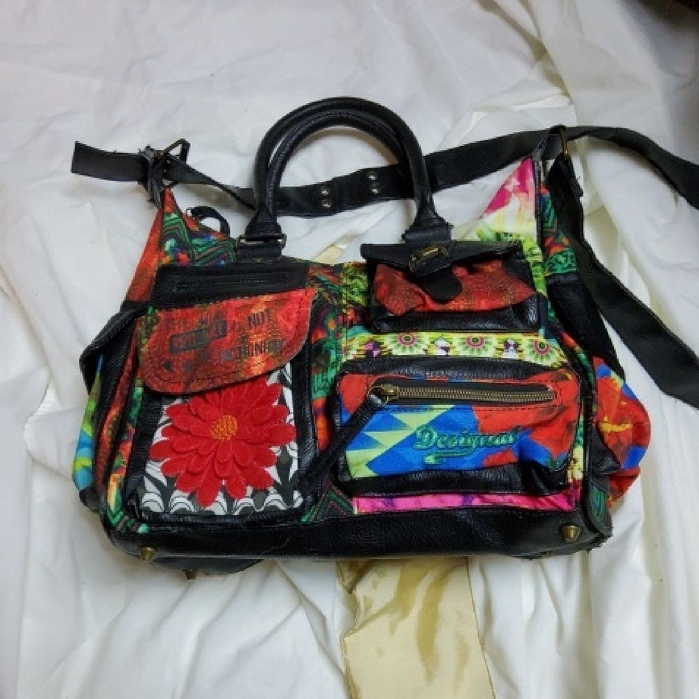 Desigual Multicolor Artistic Shoulder Bag